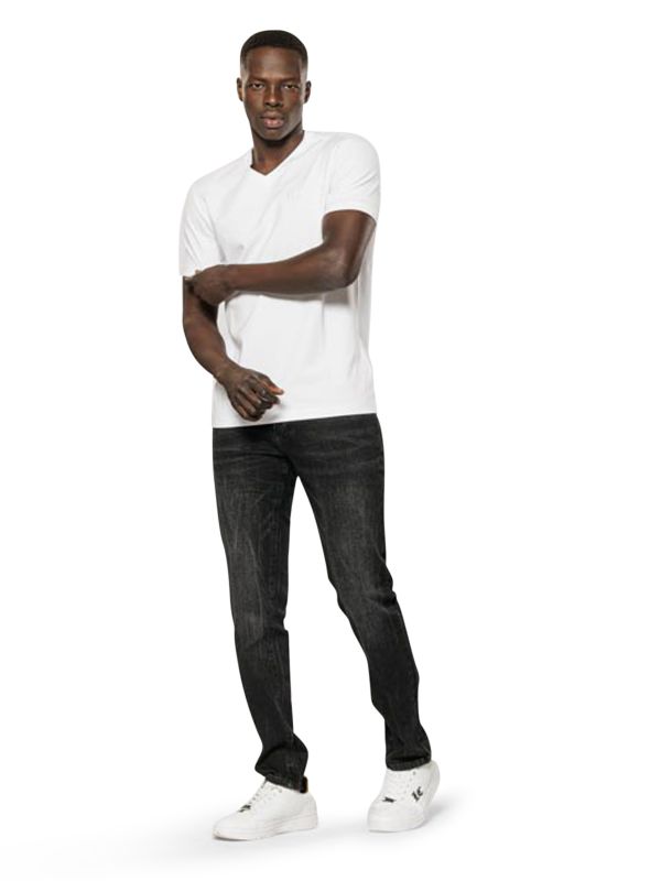 מכנסי ג’ינס שחור משופשף ROOK לגברים