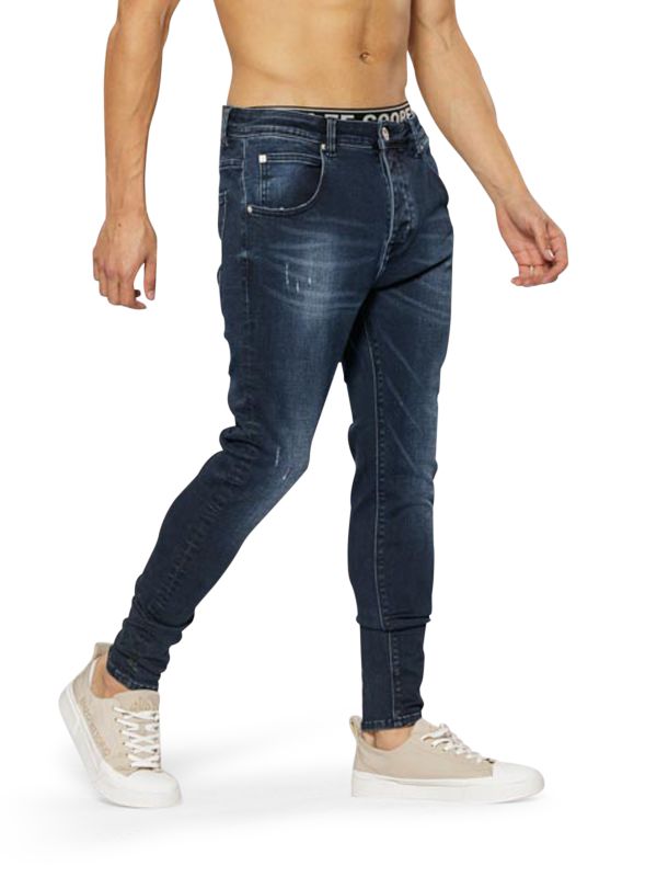 מכנסי ג’ינס COLIN כחול- שחור לגברים