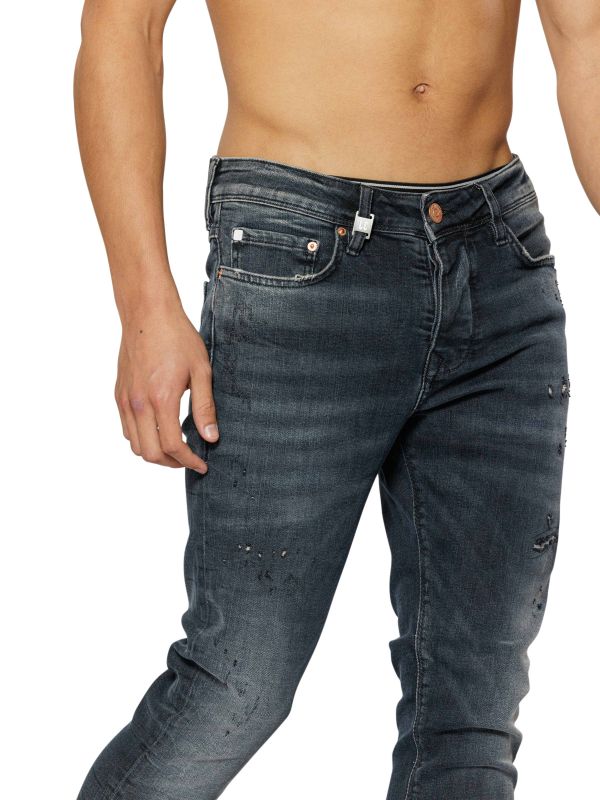 מכנסי ג’ינס MARTIN סטייל DAMAGED כחול כהה לגברים