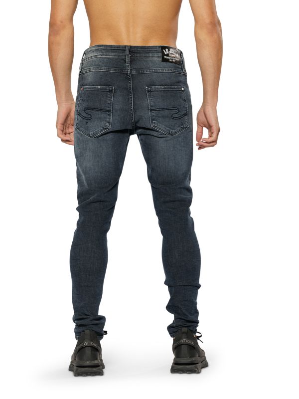 מכנסי ג’ינס MARTIN סטייל DAMAGED כחול כהה לגברים