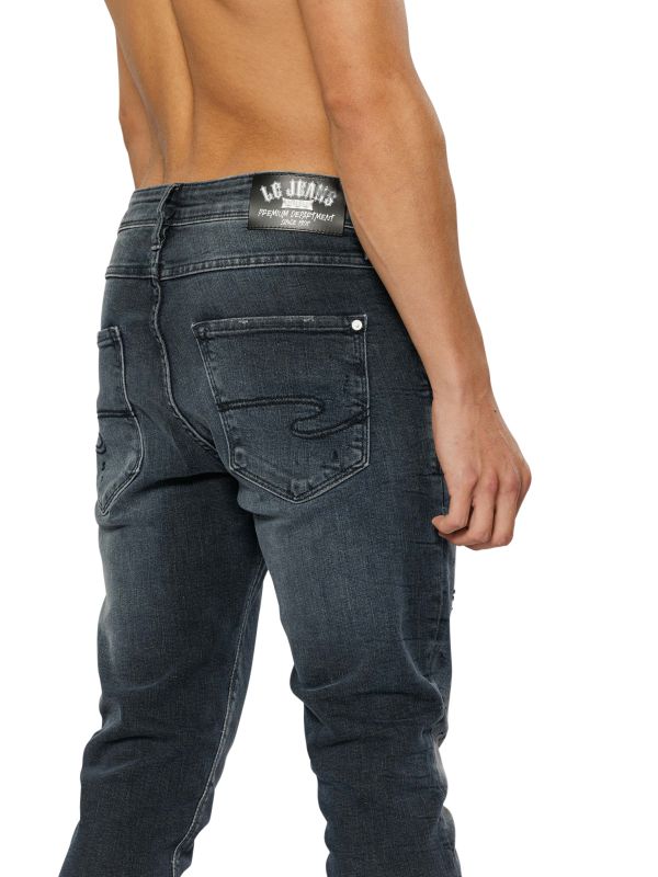 מכנסי ג’ינס MARTIN סטייל DAMAGED כחול כהה לגברים