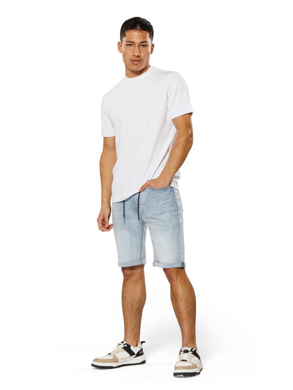 ג’ינס קצר JOGG כחול בהיר עם שרוך לגברים