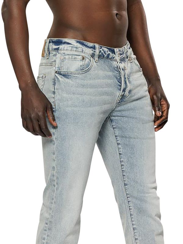 ג’ינס ROOK אפור עם קרעים לגברים