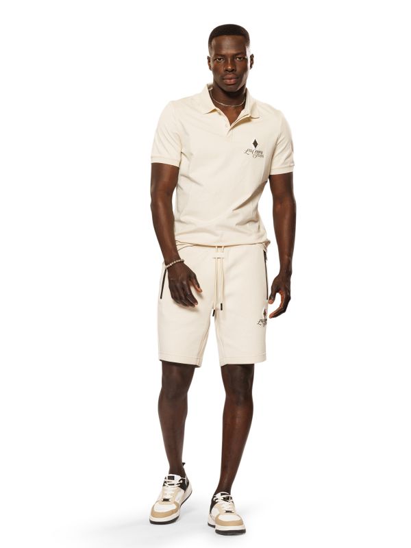 מכנסיים קצרים גזרת SLIM FIT עם שרוך לגברים