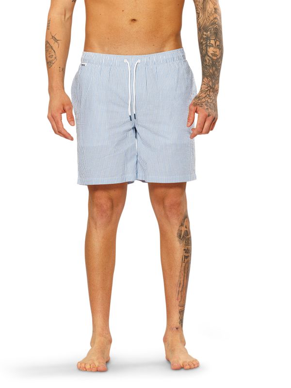 מכנסי בגד ים דוגמת פסים לגברים