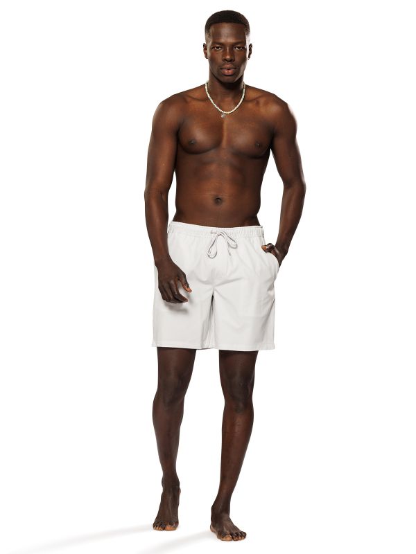 מכנסי בגד ים עם הדפס צד לגברים