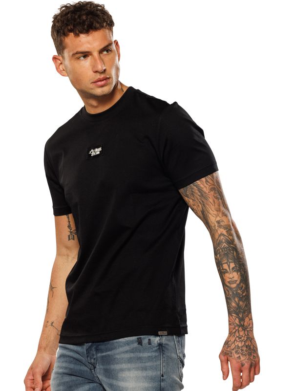 טי שירט עם פאטש לגברים SLIM FIT