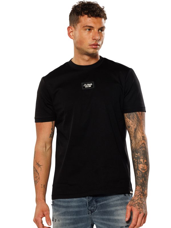 טי שירט עם פאטש לגברים SLIM FIT