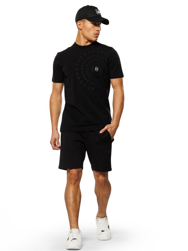 טי שירט קצרה לגברים בהדפס CIRCLE