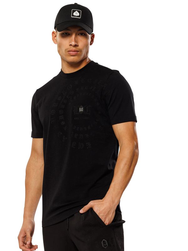 טי שירט קצרה לגברים בהדפס CIRCLE