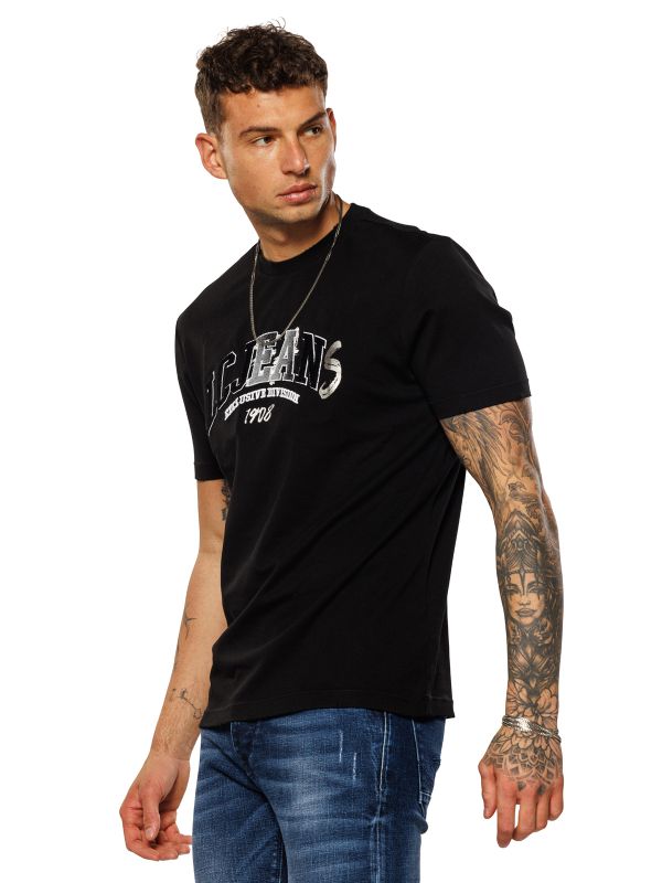 טי שירט עם הדפס בגזרת SLIM FIT לגברים