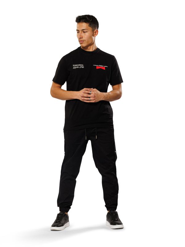 טי שירט עם הדפס RACE לגברים בגזרת SLIM FIT