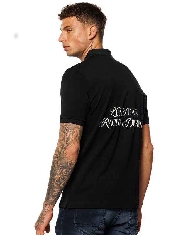 חולצת פולו לגברים עם הדפס דו צדדי