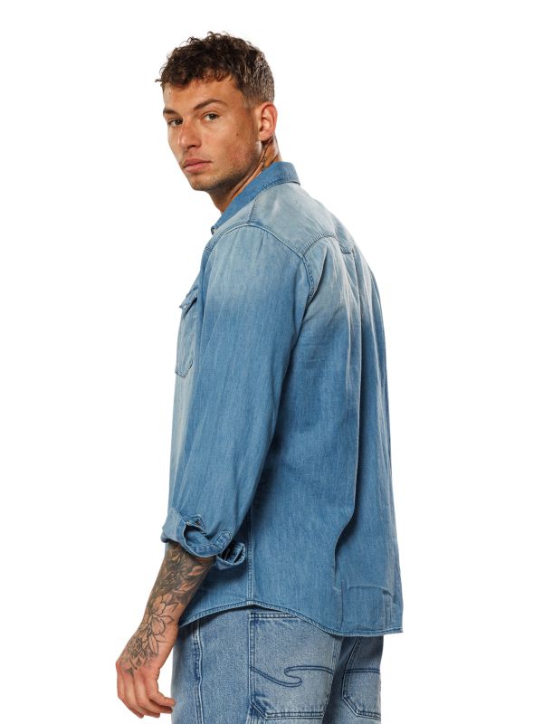 חולצת ג’ינס ארוכה לגברים