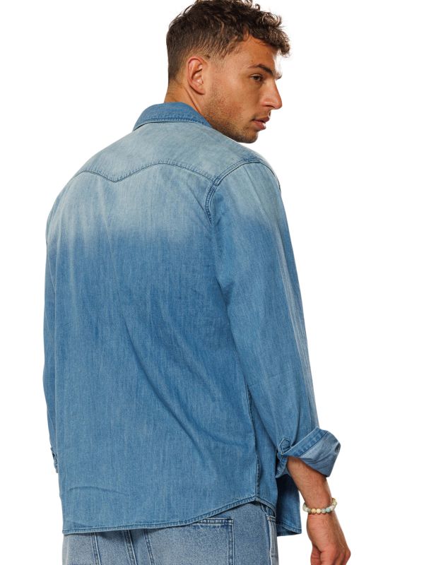 חולצת ג’ינס ארוכה לגברים