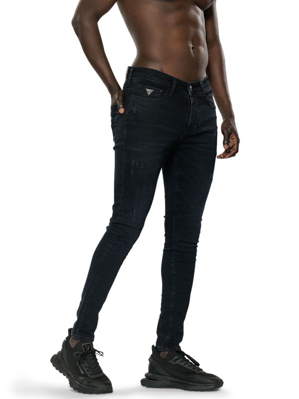 מכנסי ג’ינס סקיני בצבע שחור לגברים