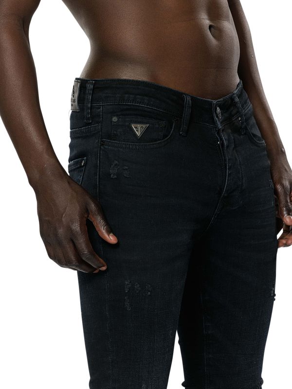 מכנסי ג’ינס סקיני בצבע שחור לגברים