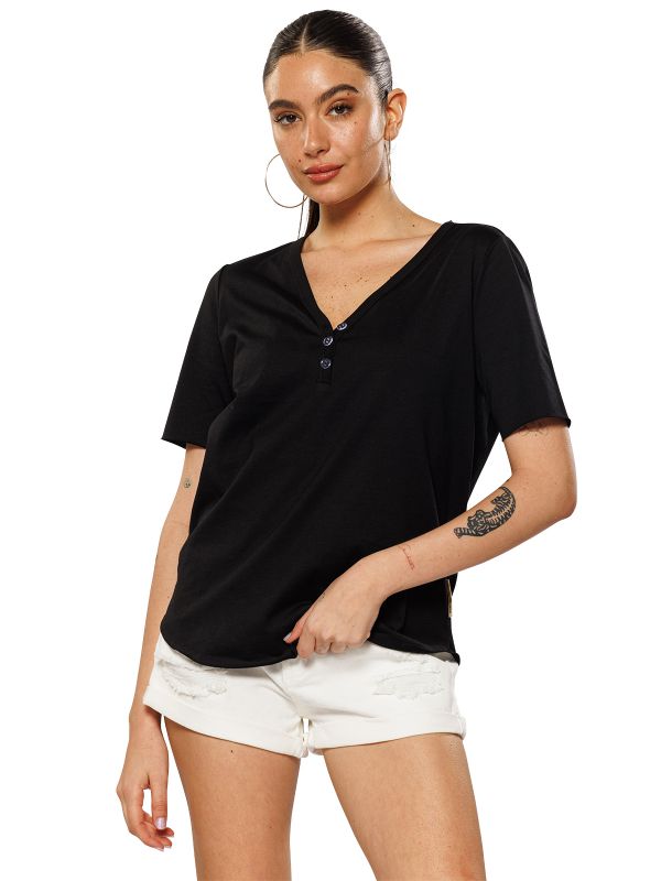 טי שירט אה סימטרית לנשים