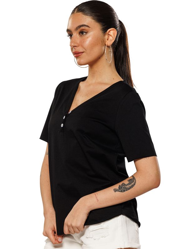 טי שירט אה סימטרית לנשים