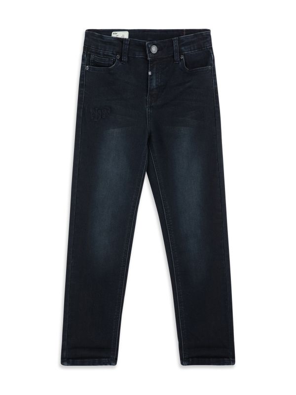 מכנסי ברמודה ג’ינס לילדים גוון שחור כחול