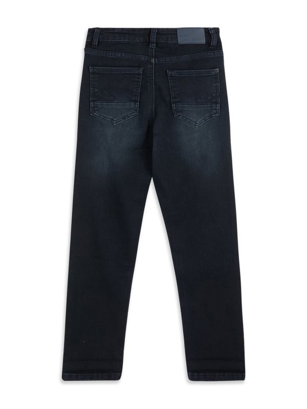 מכנסי ברמודה ג’ינס לילדים גוון שחור כחול