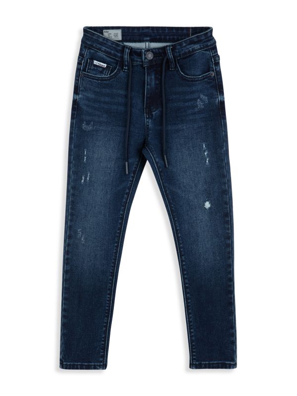 ג’ינס OSCAR שחור כחול לילדים עם קרעים