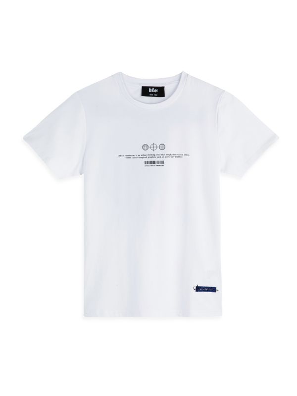 טי שירט קצרה עם הדפס דו צדדי לילדים