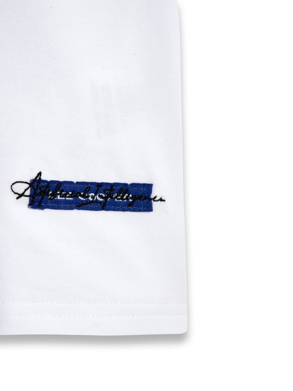 טי שירט קצרה עם הדפס דו צדדי לילדים