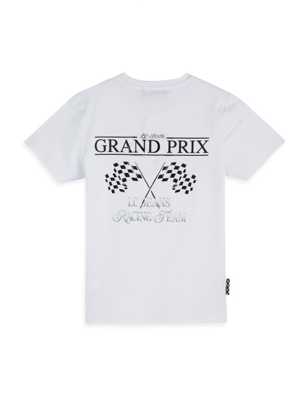טי שירט קצרה עם הדפס דו צדדי לילדים - GRAND PRIX