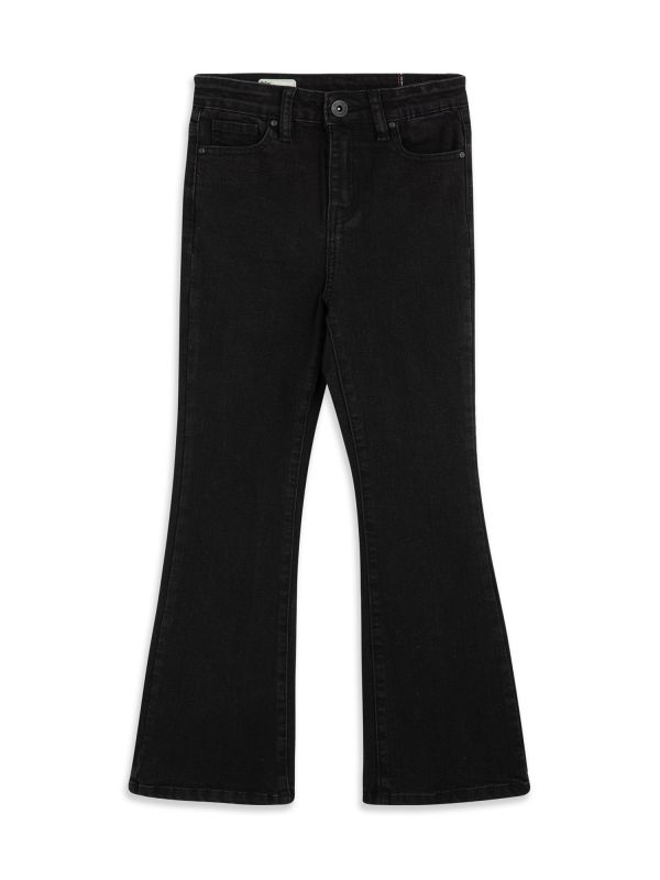 מכנסי ג’ינס ארוכים לילדות -שחור