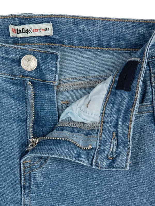 מכנסי ג’ינס סקיני בדוגמת WASH לילדות