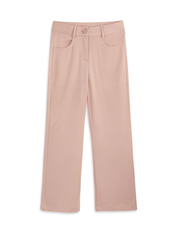 מכנסי אריג גזרה מתרחבת לילדות