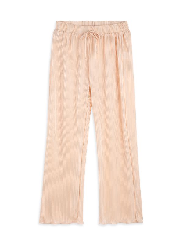 מכנסיים ארוכים דוגמת פסים עם שרוך לילדות