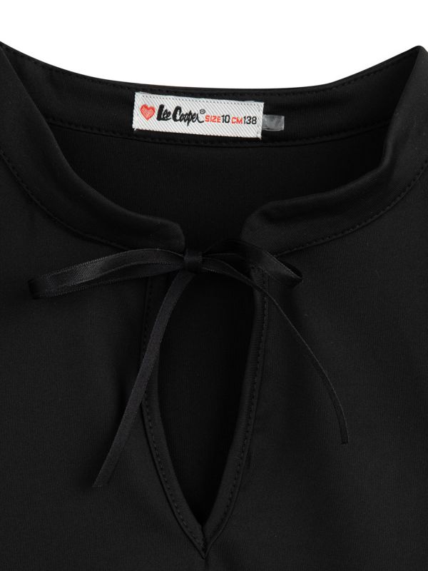 טופ עם שרוולים מעוטרים לילדות