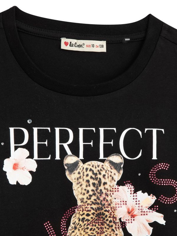 טי שירט הדפס לב לילדות