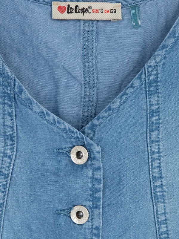 וסט ג’ינס עם כפתורים לילדות