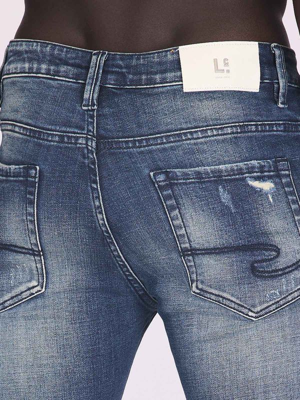 ג’ינס קרוע בגזרה צרה לגברים