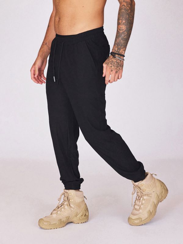 מכנסיים משוחררים עם גומי בקרסול לגברים