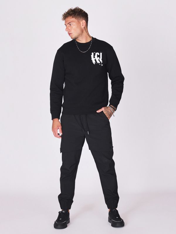 סווטשירט עם כיתוב גרפי לגברים