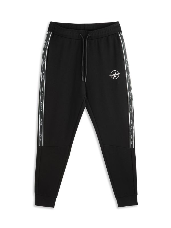 מכנס טרנינג עם פסי צד לבנים