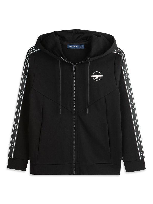 קפוצ’ון רוכסן עם פסים בנים