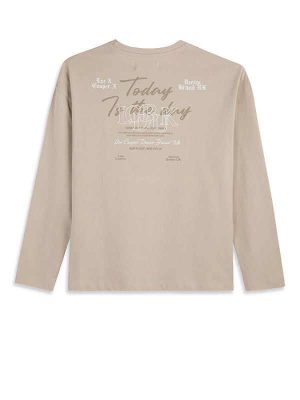 טי ארוך עם הדפס בנים