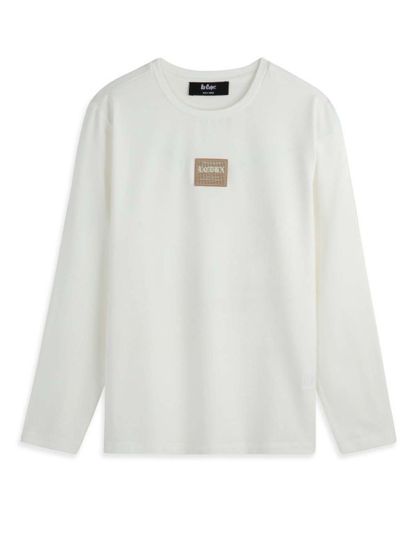 טי ארוך עם תג בנים