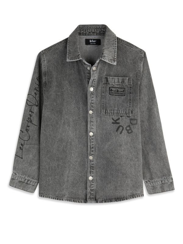 חולצת ג’ינס מכופתרת עם כיסים בנים