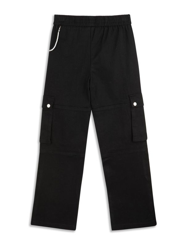 מכנסי קרגו כיסים מודגשים בנות