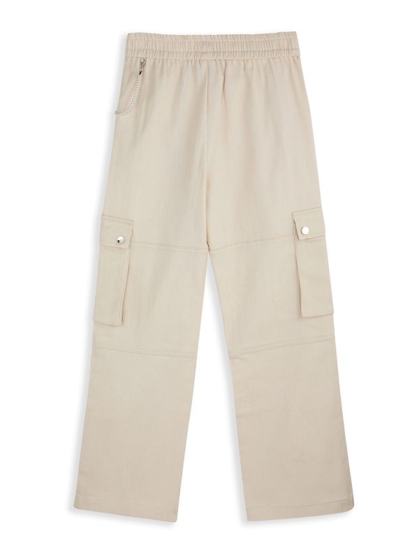 מכנסי קרגו כיסים מודגשים בנות