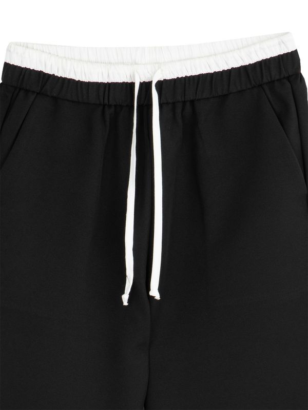 מכנסיים חלקים גזרה רחבה בנות