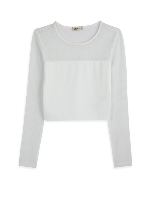 טי ארוך חלק בנות