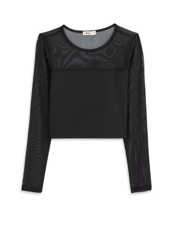 טי ארוך חלק בנות