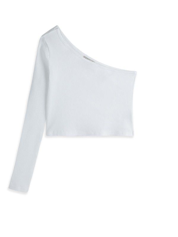 טי ארוך קרופ א-סימטרית בנות